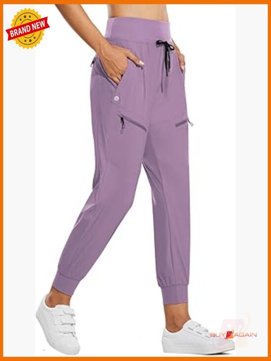 Pants - High Waist Hiking Joggers Quick Dry UPF50+ 5 Pockets